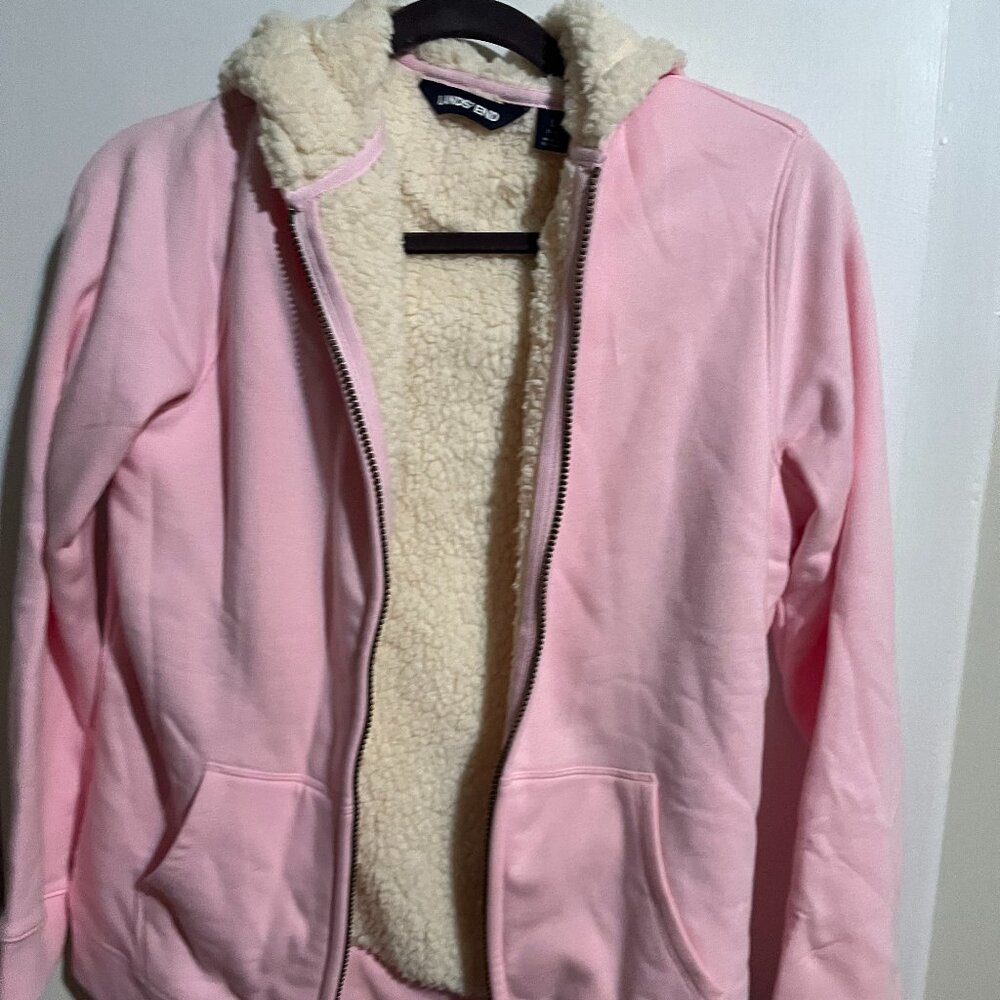 NWOT LANDS END NICE WARM SWEATSHIRT JACKET SZ 14/16 YOUTH